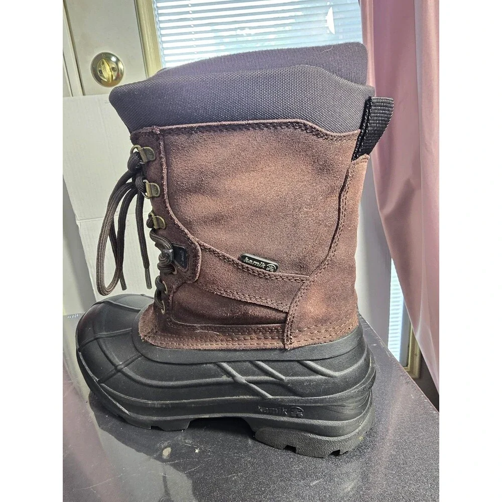 Kamik Mens Winter Boots Size 7 Brown And Black